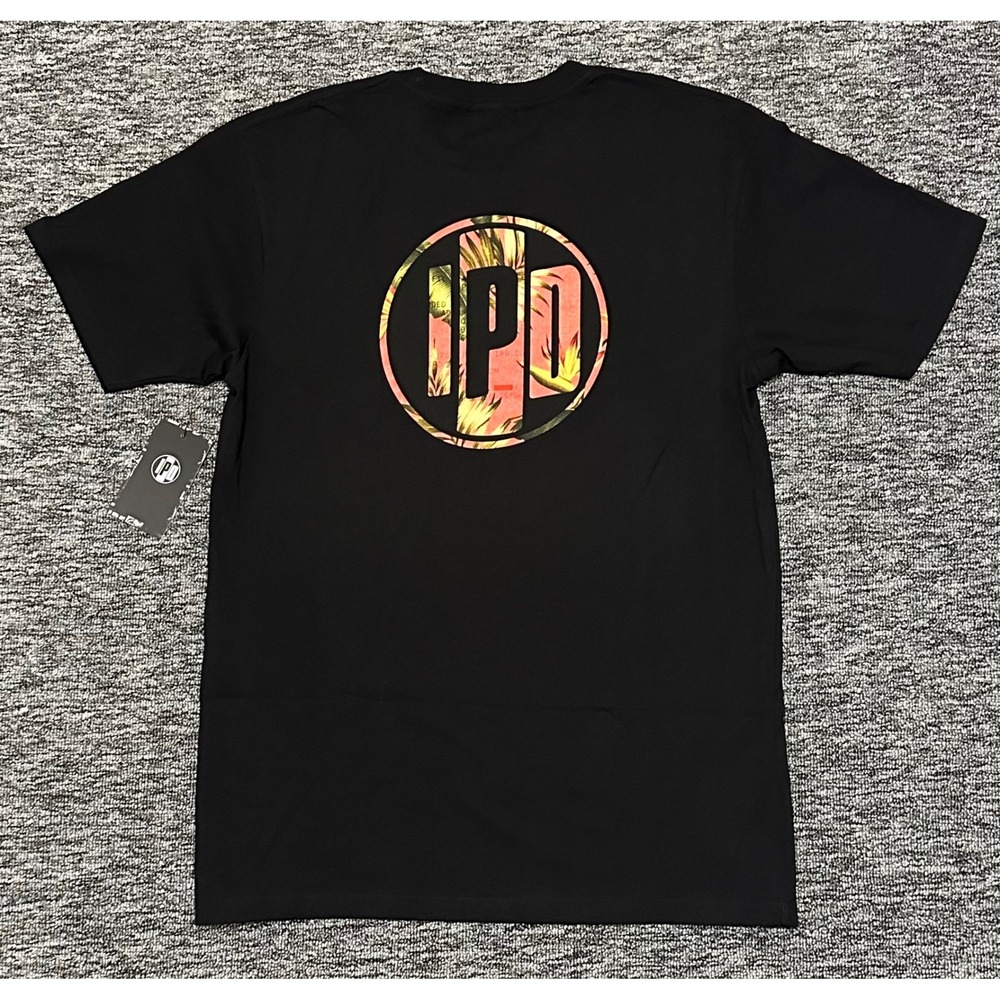 IPD Pressure Drop Mens Black Graphic T-Shirt Size M Short Sleeve Cotton New